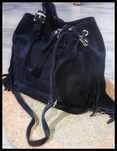 sac seau daim  franges