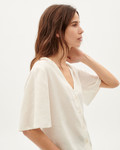 WHITE HEMP LIBELULA BLOUSE